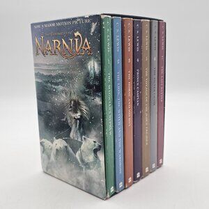 Vintage The Chronicles of Narnia Books Box Set #1-7 By C.S. Lewis Paperback 2005